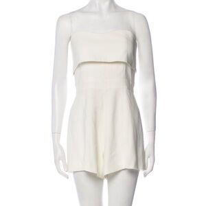 Alexis Cream Strapless Romper